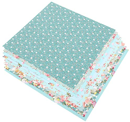 Tofficu 8 Stück Twill Stoff Mit Blumenmuster Mehrzweck Baumwollstoff Patchwork Zum Selbermachen Baumwolle DIY Patchwork Geblümte Bettwäsche Baumwoll Bastelstoffbündel DIY