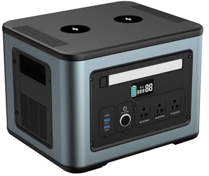 HTDRE Centrale électrique Portable 2016 Wh LiFePO4, générateur Solaire de Secours pour Camping en Plein air