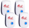 Repelente Ultrasónico de Plagas, 4 Pack Electrónico Repelente Mosquitos Control de Plagas Repelente Ultrasónico Mosquitos para Moscas,Ratones,Roedores,Insectos,Hormigas