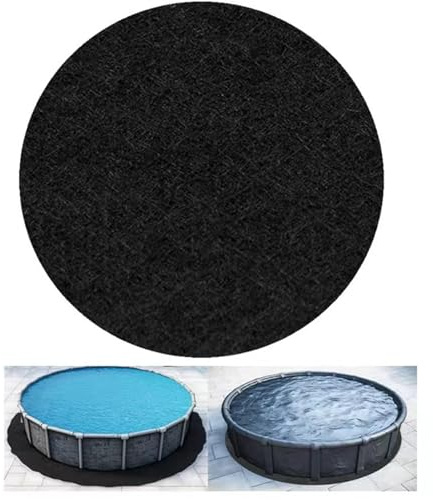 Above Ground Pool Liner Pad, 2025 Pool Ground Cloth, Swimming Pool Protector Pad, Pool Ground Mats, Swimming Pool Mat for Protect Above Ground Pool (Black,4.6m/15ft)