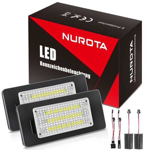 NUROTA Kennzeichenbeleuchtung LED Canbus Fehlerfrei Weißes Licht kompatibel mit Audi A4 B8, A5 8T, Q5, TT 8J