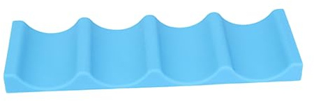 LIGIGWASH Silicone Beer Bottle Mat and Fridge Beverage Storage Rack Blue Non-slip Can Holder Organiser for Refrigerator and Bar Countertop Use