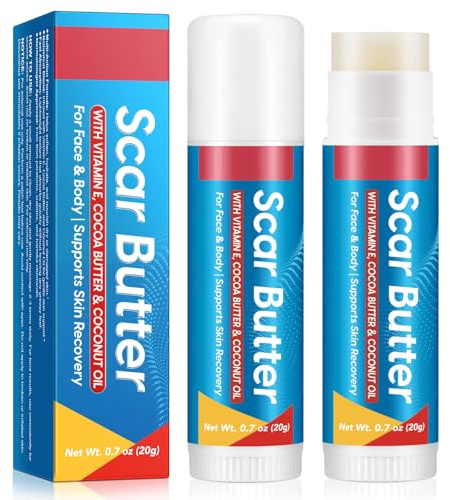 Scar Repair Butter 20g, Scar Repair Stick After Pregnancy Surgery | Supports Skin Repair - Contains Vitamin E, Burns & Surgical Wounds |Waterproof, Scar Prevention, Non-Irritating Repair Cream