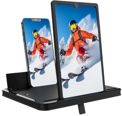 Screen Magnifier for Phone,Smartphone Stand Travel Friendly | Cell Phone Screen Enlarger,for College Students Adults Women Men Elderly Home Living Room Bedroom Study Room Dorm
