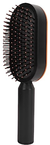 Yinhing Brosse à Cheveux à Palette, Brosse Démêlante avec Dents de Sac Gaz Dissimulées pour le Massage du Cuir Chevelu et le Séchage par Soufflage, Conception Incurvée, Base Debout,