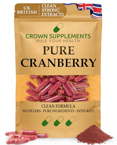 Pure Cranberry Capsules | Clean Formula Extracts | High Strength Supplement | Crown Supplements UK (360 Capsules)