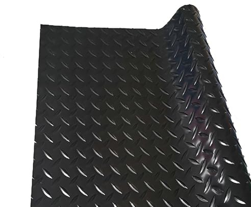 Rollos de Alfombrillas de Goma, Rollo de Alfombrilla PVC for Suelo Garaje, Multicolor, 1,5X(1-20) m(Black,1.5x4m)