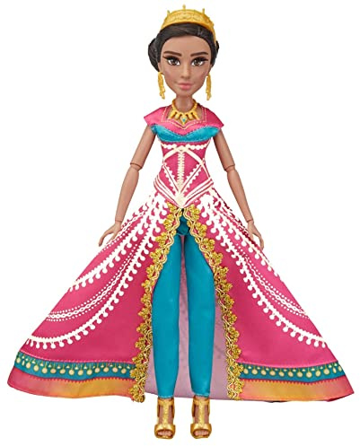 Disney Aladdin Magisk Jasmin Deluxe modedocka med klänning, skor och accessoarer inspirerad av Disneys verklig film, leksak för barn och samlare