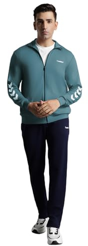 hummel 205876 herr ensemble promo poly track kostym, grön flash/blå marinblå, L EU