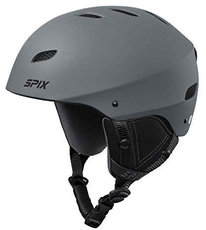SPIX Ski Helmet Snowboard Helmet - ASTM Safety Standard Size Adjustable for Adults Youth Men and Women (M, Gray)