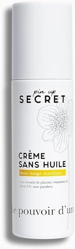 PIN UP SECRET - Crème Visage Sans Huile Non Grasse Matifiante - Filtre UV Protectrice - Anti Imperfections - Peaux Mixtes à Grasses - 50 mL