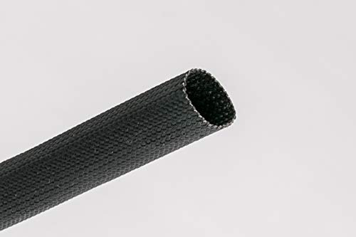 Balconi Performance - Guaina in tessuto ignifugo anti sfilacciamento per protezione cavi - Colore Nero - Made in Italy - Scegli il diametro (ID 3 mm)
