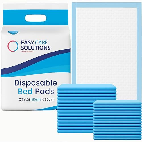 100 x Easy Care Solutions 60 x 60 cm | Disposable Incontinence Bed Pads | Underpads, Bed Mats, Mattress Protectors, Incontinence Pads | 4 Packs of 25