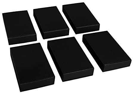 Rayher Streichholzschachteln, groß, blanko, leer, schwarz, 6 Pappschachteln zum Basteln und Dekorieren, Größe 11 x 6,5 x 2 cm, 67368576