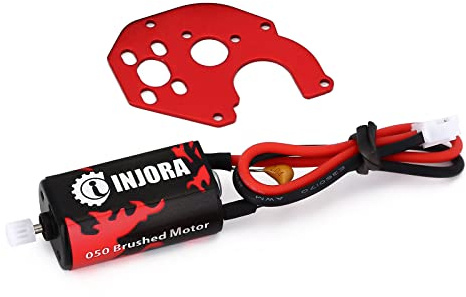 INJORA RC Motor II 050 66T Brushed Motor with Metal Mount for SCX24 Gladiator Bronco C10 JLU Deadbolt B17 Axial 1/24 Crawler Upgrade Parts