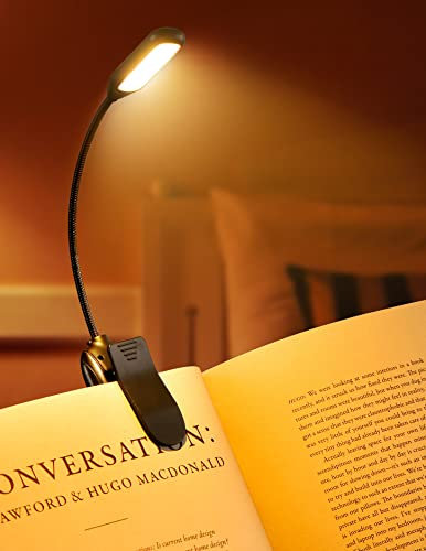 Luz libro para leer cama por noche 9 modos iluminación ligera lectura libro 1.3 onzas recargable hasta 70 horas iluminación agradable ojos para ratones biblioteca viajes