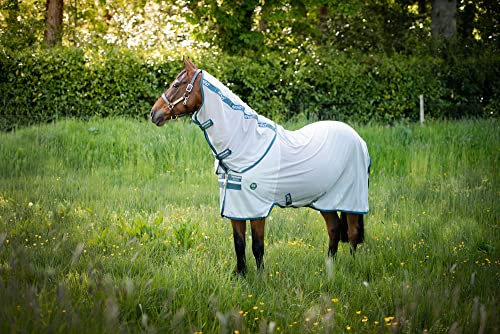 Horseware Amigo Ameco Bug Rug Fliegendecke mit abnehmbarem Halsteil Silver/Tea, Größe:6'9