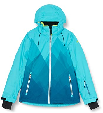 killtec Damen Skijacke/Funktionsjacke mit abzippbarer Kapuze und Schneefang KSW 82 WMN SKI JCKT, dunkel türkis, 36, 38621-000