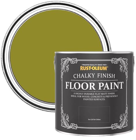Rust-Oleum grün strapazierfähige, kratzfeste Bodenfarbe für Holz und Beton - Olive 2,5 Litres