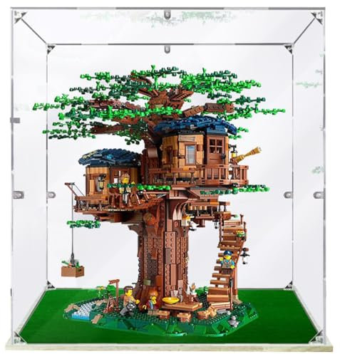 Caikbms Vitrine Acrylique Compatible avec Cabane dans Les Arbres Lego 21318, Couvercle Anti-Poussière Transparent, Boîte Modèle Bloc Construction (Vitrine Uniquement) B,3mm