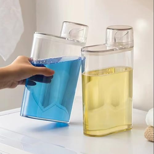 CTDMJ Waschpulver Aufbewahrungsbox, 2 Stück1.3L Waschmittel Spender, Luftdichter Waschmittelspender Mit MessbecherskalaWaschpulver,Waschmittel Aufbewahrung