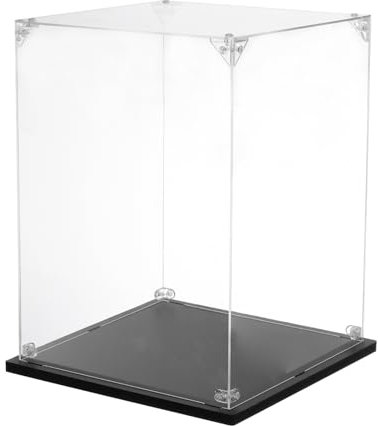 QUARKZMAN Acryl Display Case, 8''x8''x10'' Klarer Display-Box Aufbau Staubdichte Display-Box Aufbewahrungsorganisator für Sammlerstücke Action-Figuren
