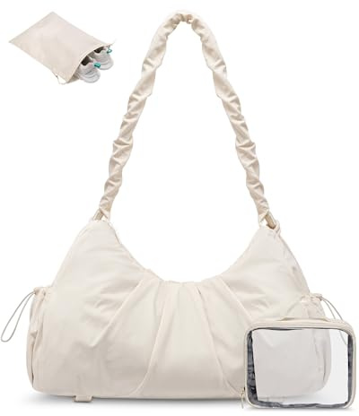 LOVEVOOK Gym Bag for Women, Sports Duffel Bag,Weekender Travel Bag with Wet Pocket, Water Resistant Sports Gym Tote Bags with Hidden Yoga Mat Holder