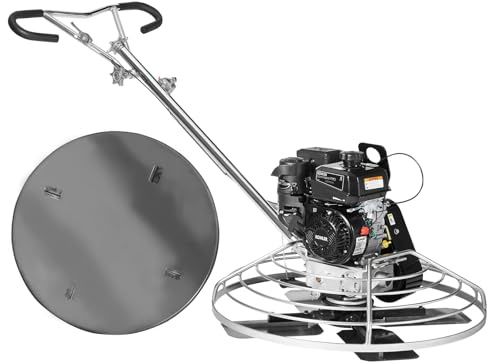 VEVOR Cazzuola Elettrica 965 mm Cazzuola per Cemento Manuale con Cazzuola, Cazzuola per Superfici Alimentata a Gas 4,47 kW per Superfici in Calcestruzzo Lisce, Cazzuola per Cemento con Lama, Arancione