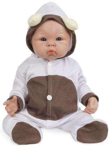 Vollence Bambola Neonata 48cm in Silicone, Non Bambola in Vinile, Neonata Realistica, Regalo Antistress - Ragazza