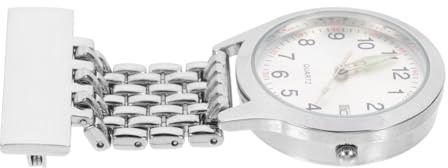 VALICLUD Schwesterntisch Ansteckuhr Für Krankenschwestern Schwesternuhr Digital Digitaluhr Smartwatch Für Damen Krankenschwester Taschenuhr Pflege Sekunden Frauen Rose Gold Legierung
