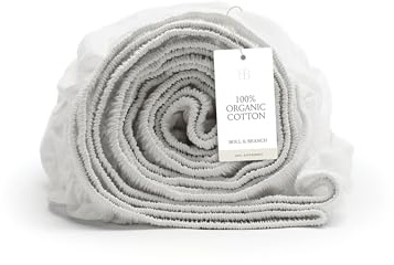 Boll & Branch Signature Hemmed Fitted Sheet - Twin XL, White - 100% Organic Cotton - 1 Fitted Sheet Only
