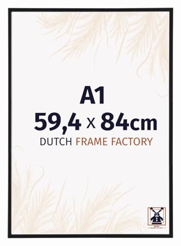 Dutch Frame Factory - Bilderrahmen DIN A1 59,4x84 cm Schwarz Matt - Kunststoff