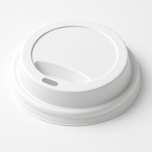 MyPapp 200 Stück To Go Deckel 80mm – Einweg Kaffeebecherdeckel mit Trinköffnung – Passend für 8oz & 12oz Pappbecher – Becherverschluss für Heißgetränke, Gastronomie & Takeaway (200)