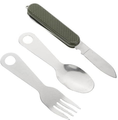 LAPYAPPE Couverts Acier Inoxydable Cuillère Fourchette Et Ustensiles De Camping Portables Couverts De Voyage Pour Pique- Et