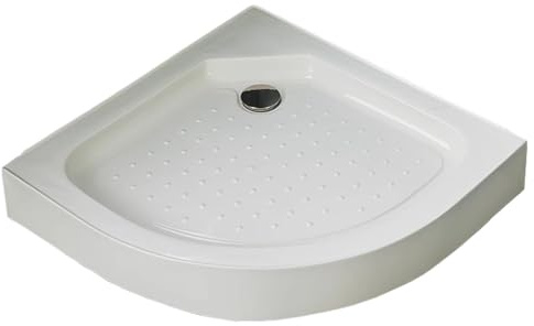 FLEPYHB Kit Piatto Doccia Bianco con Superficie Strutturata Antiscivolo, Piatto Doccia Moderno A Tenuta Stagna in Acrilico con Scarico Centrale, Piatto Doccia Durevole per Bagno