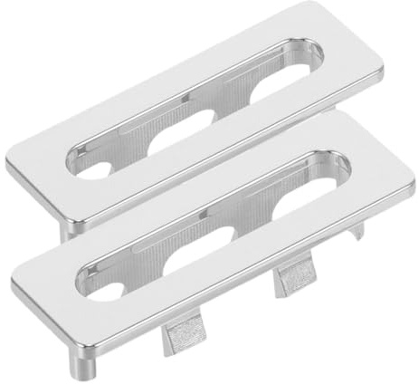 Yardenfun Couvercle de Débordement Évier en Plastique Lot de 2 Inserts Rectangulaires Universels pour Lavabo Salle de Bain Cuisine Installation Rapide Accessoire Anti-Débordement