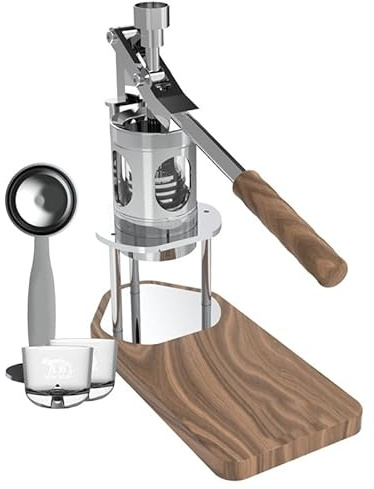 Macchina Da Caffè Manuale Portatile, Mini Macchina Da Espresso Manuale A Leva Con Manometro, 6-9 Bar, Per Portafiltro Senza Fondo 51mm O 58mm, Per Casa Viaggio Campeggio Ufficio 51mm