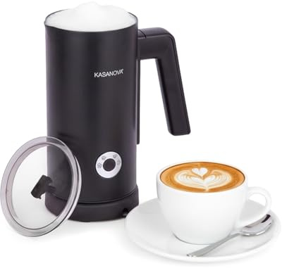 Montalatte elettrico 300 ml nero acciaio