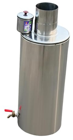 Ronyme Stoves Water Tank Chimney Water Boiler Firewood Parts High Performance Stainless Steel Attachment Compatible Accessories, 10cmx22cm