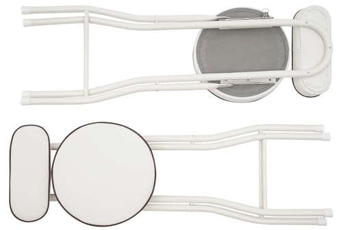 Set di 2 sgabelli da bar pieghevoli, 65 cm di altezza, seggiolone da cucina, schienale poggiapiedi, seduta imbottita, confortevole, antiscivolo, stabile, senza montaggio compatto leggero, per bar