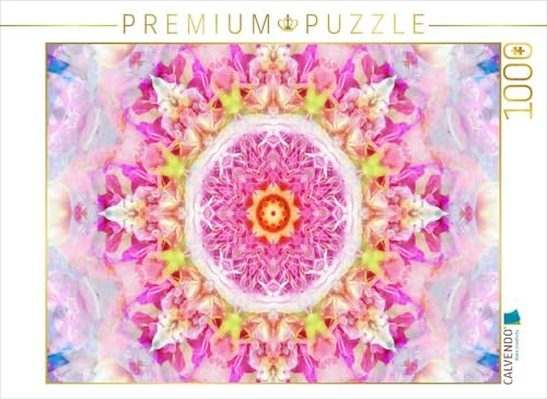 CALVENDO Puzzle Blüten Mandala Rosa | 1000 Teile Lege-Größe 64 x 48 cm Foto-Puzzle für glückliche Stunden