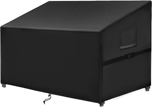 SIRUITON Funda Protectora para Banco de 2 Plazas,Fundas Impermeables para Sofás de Jardín,Cubierta Protectora de Muebles,a Prueba de Viento,y Anti-UV,Tela Oxford 420D Transpirable(131x69x65/89 cm)