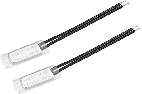 sourcing map 2 STK. KSD9700 Thermostat 95 ℃ Normalerweise geschlossener Temperaturschalter Thermoschalter N.C 5A Temperaturregler aus Metall Bimetall
