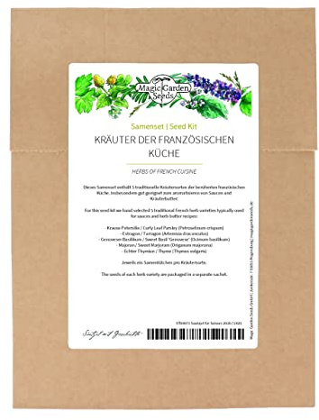Kräuter der französischen Küche - Samenset mit 5 traditionellen Sorten, die immer frisch vorhanden sein sollten