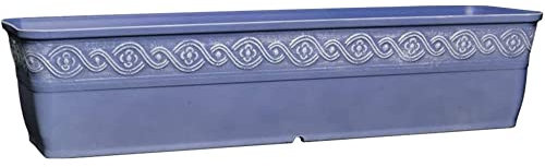 Classic Home and Garden Korinthischer Blumentopf aus Kunstharz, rechteckig, Slate, 45,7 cm