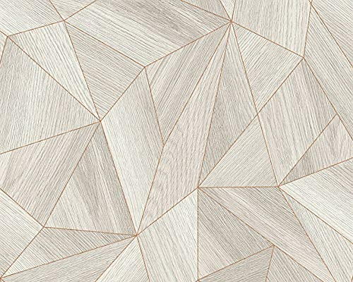 CONCORD WALLCOVERINGS ™ Textured Wallpaper Graphics Modern Wood Geometric, 361332, Sample 7 x 10