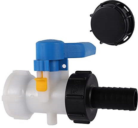 FOGWOWO IBC Adattatore Valvola da serbatoio 60 mm, Adattatore 60 mm a 1.25 (32 mm), Accessori per IBC Cisterna Acqua 1000 L