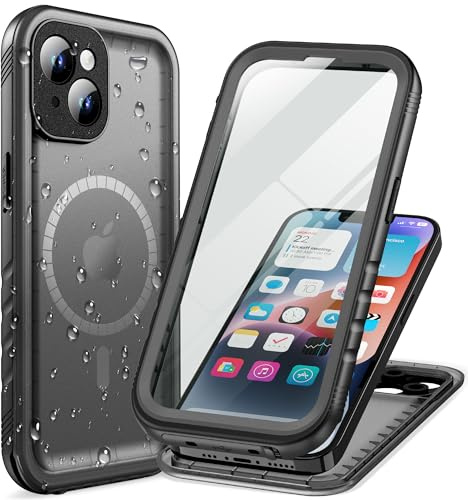 Cozycase TOP Militärschutz wasserdichte 360 Hülle Für iPhone 14 | Magnetische Für MagSafe, Outdoor Panzerhülle Full Cover Armor Case, Soßfest Staubschutz Baustelle Waterproof Handyhülle
