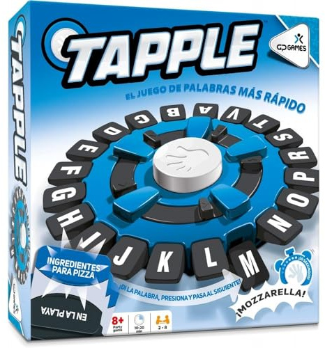 TAPPLE Juego de Palabras de Ritmo rápido en Español, Juego de Mesa, Juego para Adultos y Niños, 144 categorías en 36 Tarjetas, Juegos para niños +8 años, 2 a 8 Jugadores, (TAP00000)