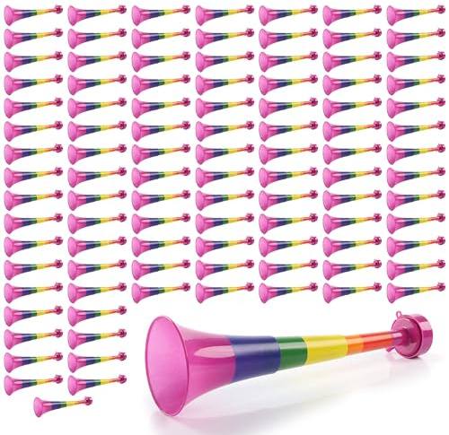 Rainbow Pride Vuvuzela – 100-27 cm langer Krachmacher in Regenbogenfarben – perfektes Zubehör für Pride Month, Pride Marches und Pride Events